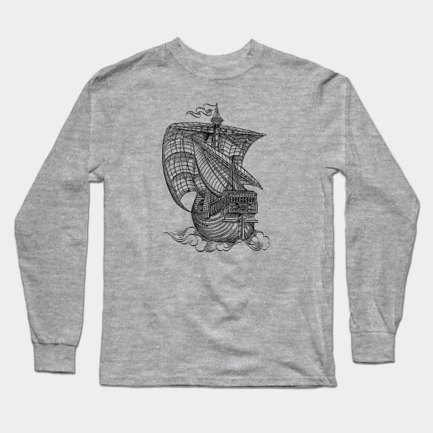 Shiver Me Timbers Long Sleeve T-Shirt by flimflamsam